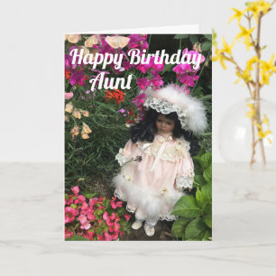 Happy Birthday Aunt  Black doll Card
