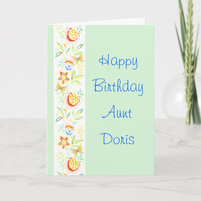 Happy Birthday Aunt Doris Card (Front)