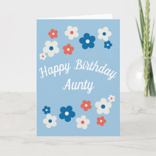 Happy Birthday Aunty- Pretty Floral Birthday Card