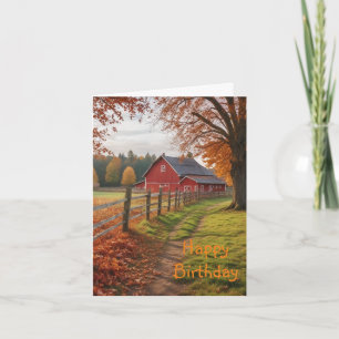 Happy Birthday Autumn Card