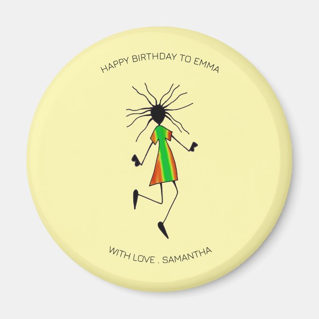  Happy Birthday, Awesome Dance Magnet (Front)