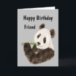 Happy Birthday Awesome Friend Funny Panda Bear Card<br><div class="desc">Happy Birthday Awesome Friend Funny Panda Bear with the inside text saying,  It's the perfect day to let you know that without you life would be PANDAMONIUM.   Perfect for all those people who love Pandas.</div>