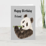 Happy Birthday Awesome Friend Funny Panda Bear Card<br><div class="desc">Happy Birthday Awesome Friend Funny Panda Bear with the inside text saying,  It's the perfect day to let you know that without you life would be PANDAMONIUM.   Perfect for all those people who love Pandas.</div>