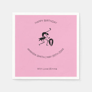 Happy Birthday Awesome silhouette dancer Napkin