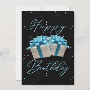 Happy Birthday Baby Blue Invitation