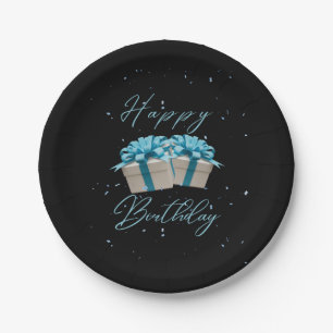 Happy Birthday Baby Blue Paper Plates
