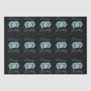 Happy Birthday Baby Blue Tissue Paper