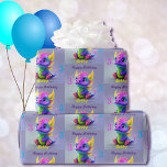 Happy Birthday Baby Dragon Add Name & Age Wrapping Paper<br><div class="desc">Happy Birthday Baby Dragon Add Name & Age</div>