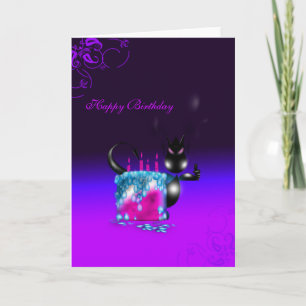 Happy Birthday Baby Dragon Birthday Cake Purple Bl Card