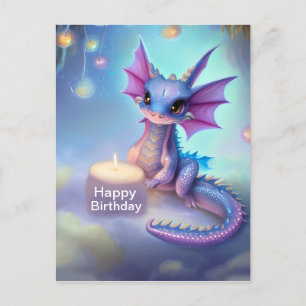 Happy Birthday Baby Dragon Postcard