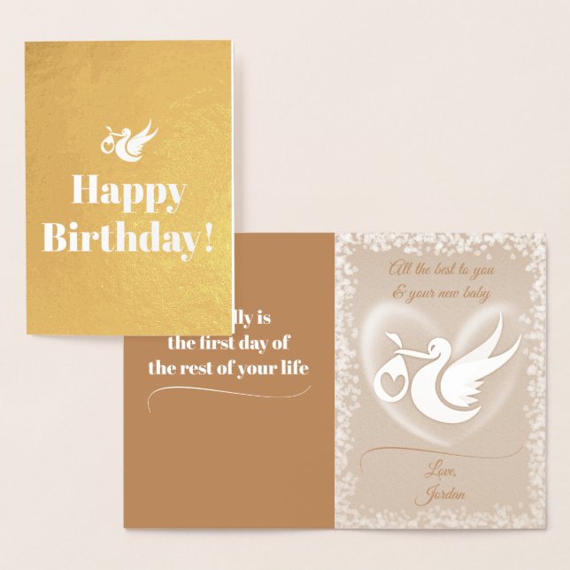 Happy Birthday Baby Foil Card (Display)