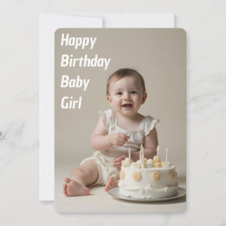 Happy Birthday Baby Girl - Downloadable Invitation