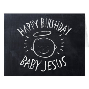 Happy Birthday Baby Jesus Chalkboard Christian