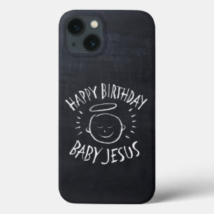 Happy Birthday Baby Jesus - Chalkboard iPod Case-M iPhone 13 Case