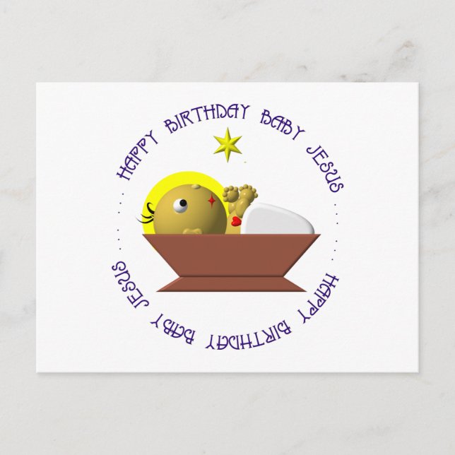 Happy Birthday Baby Jesus Postcard (Front)