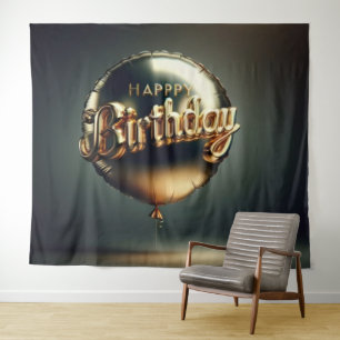 Happy Birthday Backdrop Tapestry