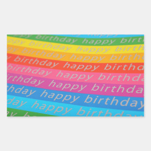 Happy Birthday Background Rectangular Sticker