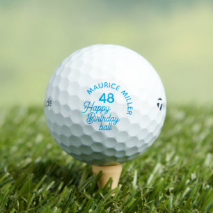 "Happy Birthday Ball" custom blue Golf Balls