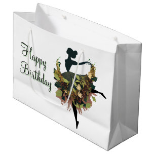 Happy Birthday Ballerina  Large Gift Bag