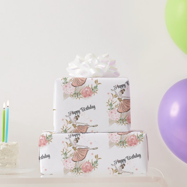 Happy Birthday Ballet wrapping paper (Party Gifts)