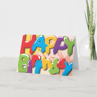 Happy Birthday Ballons Card
