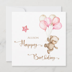 Happy Birthday Ballons Card