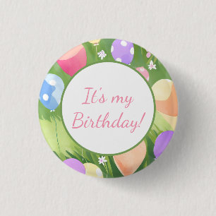 Happy Birthday! Balloon 3 Cm Round Badge