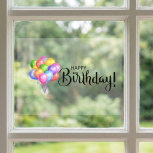 Happy Birthday Balloon Cluster Cling