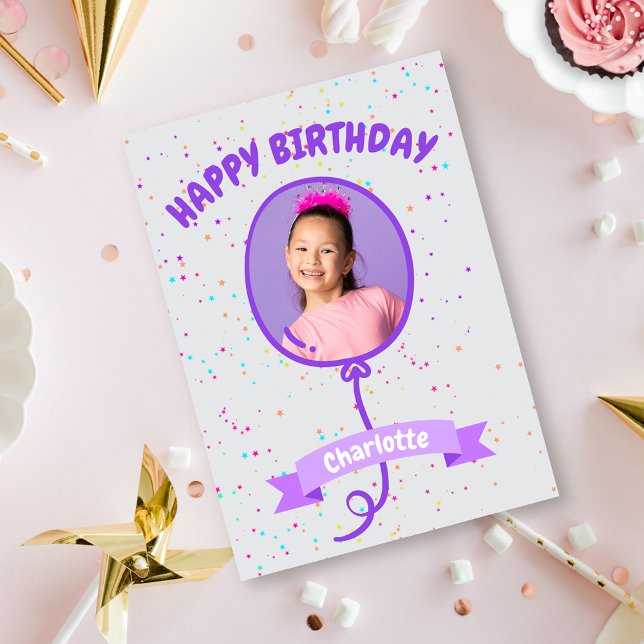 Happy Birthday Balloon Photo Card (Creator Uploaded)