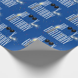 Happy Birthday Balloons and Confetti Wrapping Paper