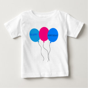Happy Birthday Balloons Baby T-Shirt