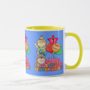 Happy Birthday Balloons Boy 1 Year Old Mug