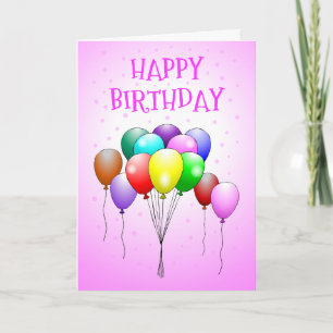 Happy Birthday Balloons Card