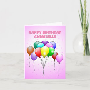 Happy Birthday Balloons Card