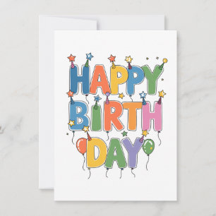 Happy Birthday Balloons Card