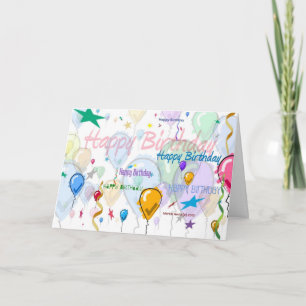 Happy Birthday - Balloons - Card