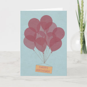 Happy birthday balloons card