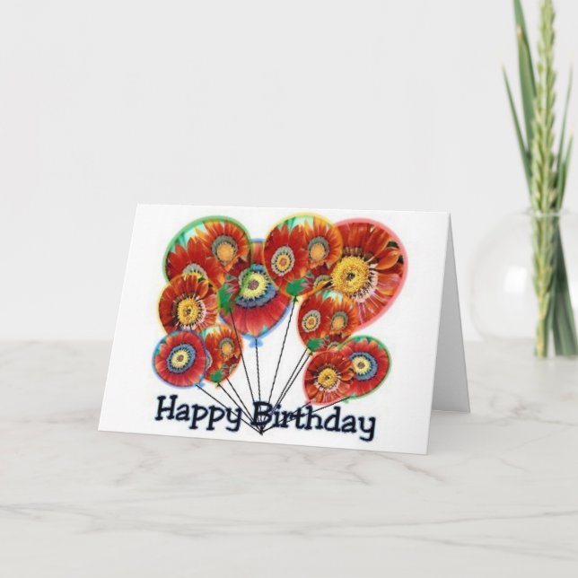 Happy Birthday Balloons (Daughter) Card (Front)