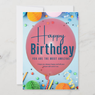 Happy Birthday! Balloons for an Amazing Person Invitation