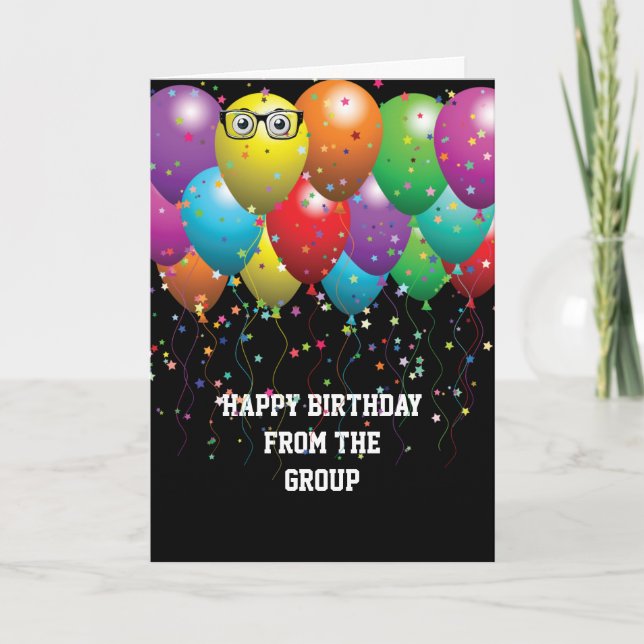 Happy Birthday Balloons from group Card (Front)