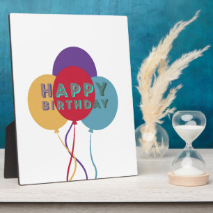 Happy Birthday Balloons Plaque