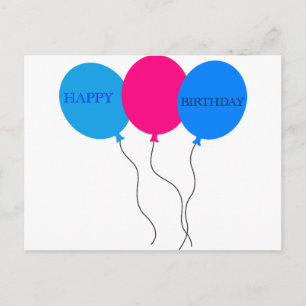 Happy Birthday Balloons Postcard