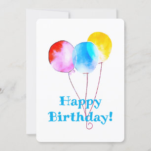 Happy Birthday Balloons Red Blue Yellow