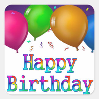 Happy Birthday Balloons Sticker