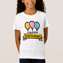 Happy Birthday Balloons T-Shirt | Fun Celebration 