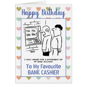 Happy Birthday Bank Cashier