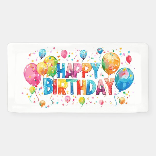 Happy Birthday Banner (Horizontal)