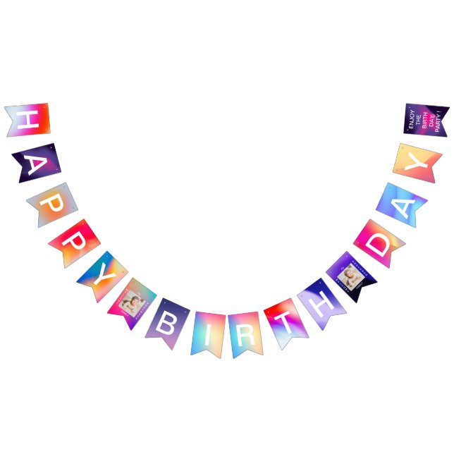 Happy Birthday Banner Birthday Party Bunting Flags (All)