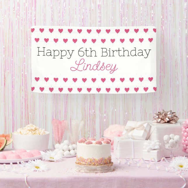 Happy Birthday Banner Party Hearts (Party)