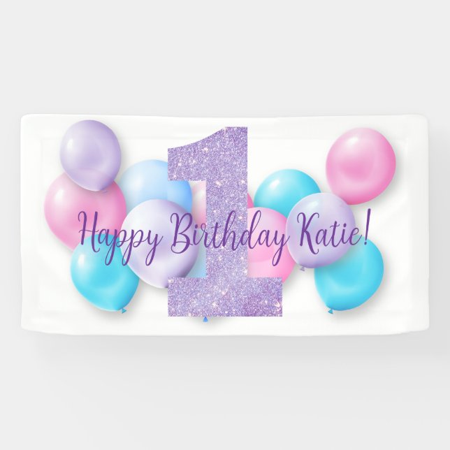 Happy Birthday Banner - Personalised (Horizontal)